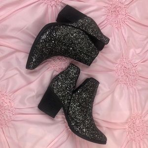 Cutout Glitter Booties